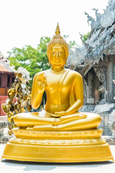 Goldener Buddha Wat Sri Suphan Der Erste Silberne Tempel Der — Stockfoto