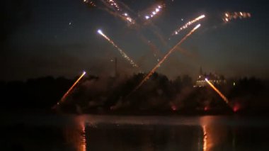 güzel havai fişekler gece sky hd