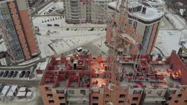 Luftaufnahme der Baustelle — Stockvideo