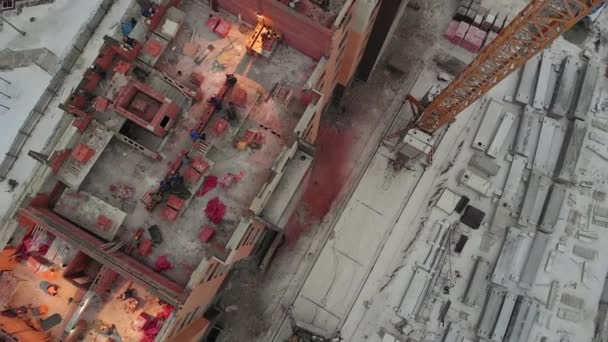 Aerial survey of the construction site — Stock Video