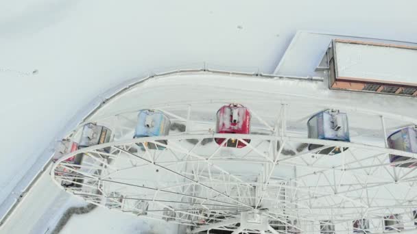 Chebeksary Russia Desember 2018 Sebuah Roda Ferris Alun Alun Pemandangan — Stok Video