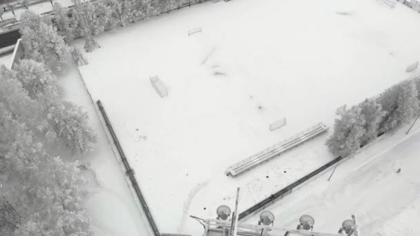 Fotografía aérea del estadio al aire libre — Vídeo de stock