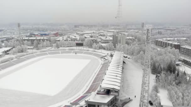 Szabadtéri stadionban légifényképezés — Stock videók