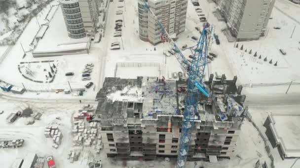 Luftaufnahme der Baustelle — Stockvideo