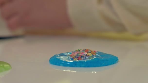 The process of making slime at home — Stock Video