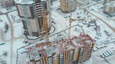 bir ev, hava, helikopter çekimi inşaatı