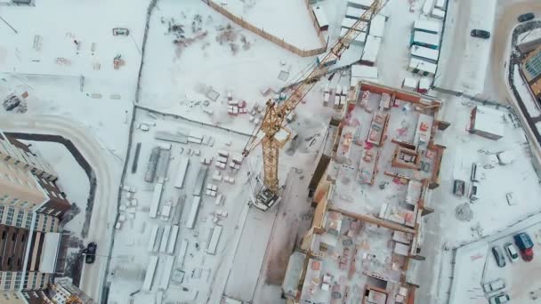 建造一所房子, 空中, 直升机射击 — 图库视频影像