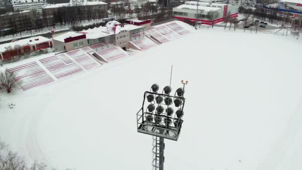 Utomhus stadion video flygfotografering — Stockvideo