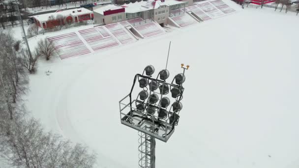 Szabadtéri stadionban videóinak légifényképezés — Stock videók