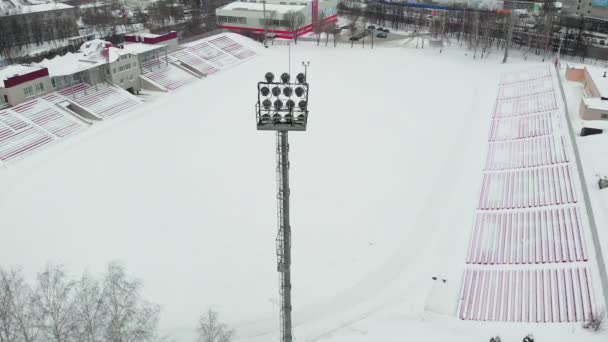 Utomhus stadion video flygfotografering — Stockvideo