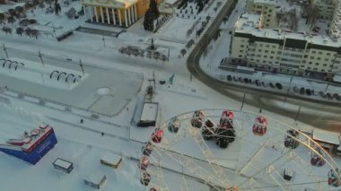 Silah, dönme dolap, günbatımı, gündoğumu, cityscape anteni