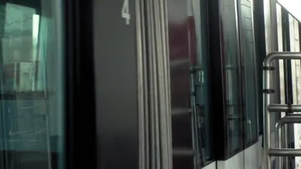 Monorail train, modern transport technology — Stock Video