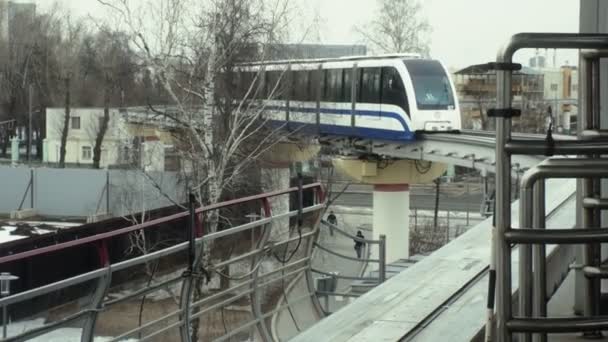 Монорейковий поїзд, сучасні транспортні технології — стокове відео