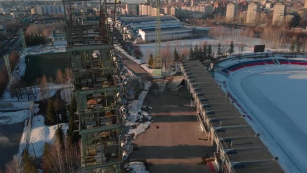 冬季室外体育场 — 图库视频影像