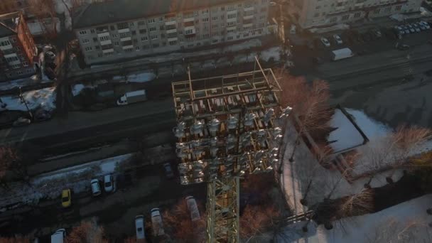 Estadio al aire libre en invierno — Vídeos de Stock