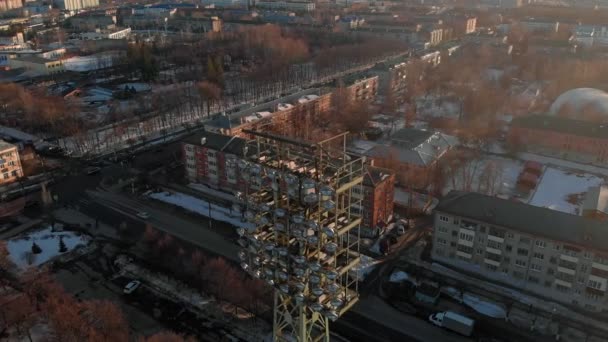 Stadion zewnętrzny zimą — Wideo stockowe