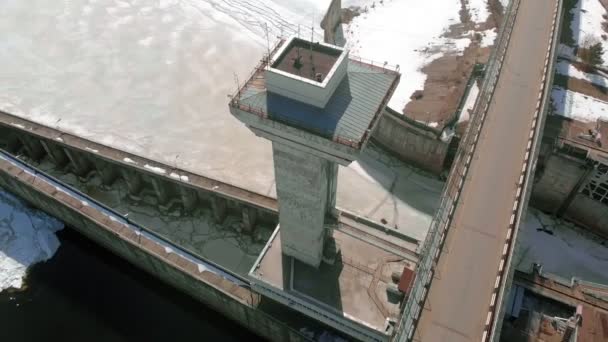 Wasserkraftwerk, Luftaufnahme — Stockvideo