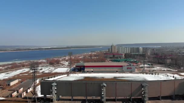 Estadio al aire libre en primavera — Vídeos de Stock