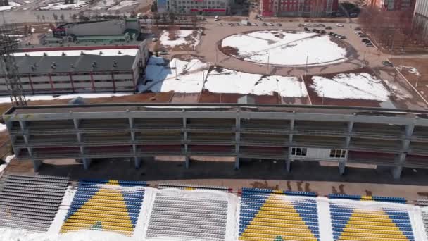 Utomhusstadion på våren — Stockvideo