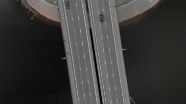 yol köprüsü, bir helikopter havadan görüntüleri