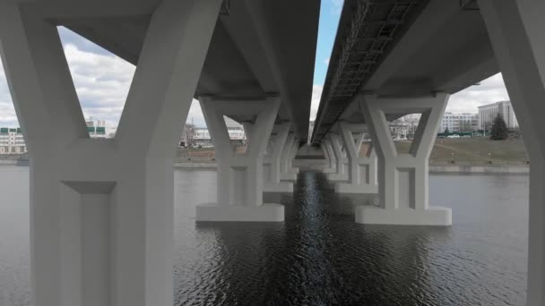 Κατασκευή οδικής γέφυρας, εναέρια έρευνα — Αρχείο Βίντεο