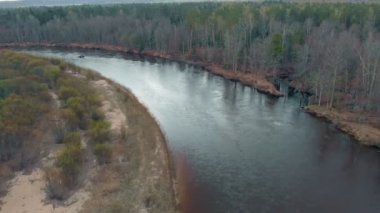 Nehir raftingi. İhA'dan hava atışı
