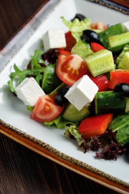 Yunan salatası. restoran menüsü