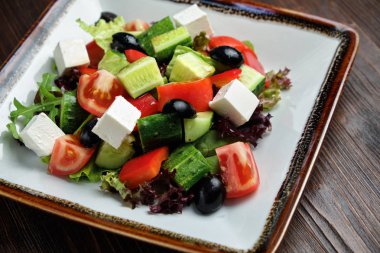 Yunan salatası. restoran menüsü