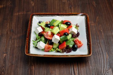 Yunan salatası. restoran menüsü