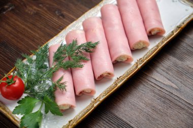 jambon rulo. catering için menü