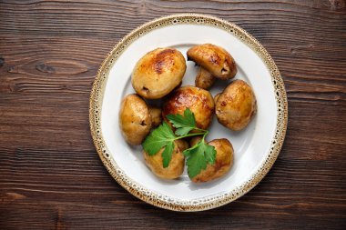 Izgara champignons . restoran menüsü 