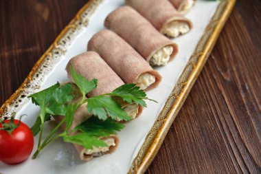 jambon rulo. catering için menü