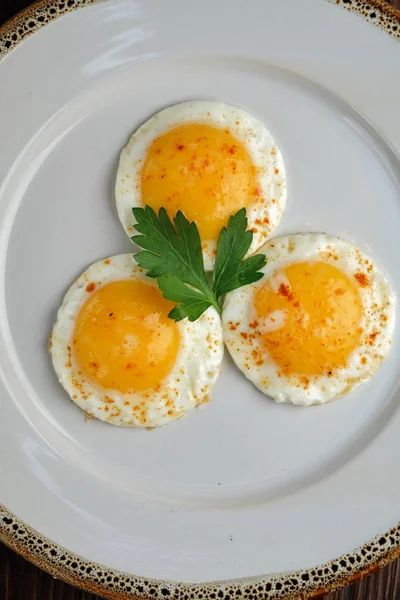 Stekta ägg. Catering meny — Stockfoto