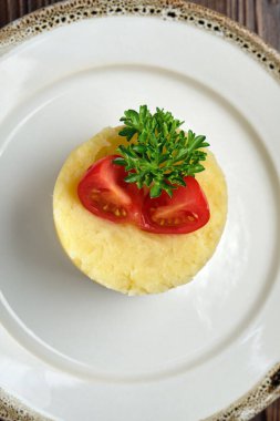 Domatesli patates püresi. yemek menüsü