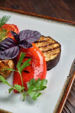 Izgara sebze. yemek menüsü