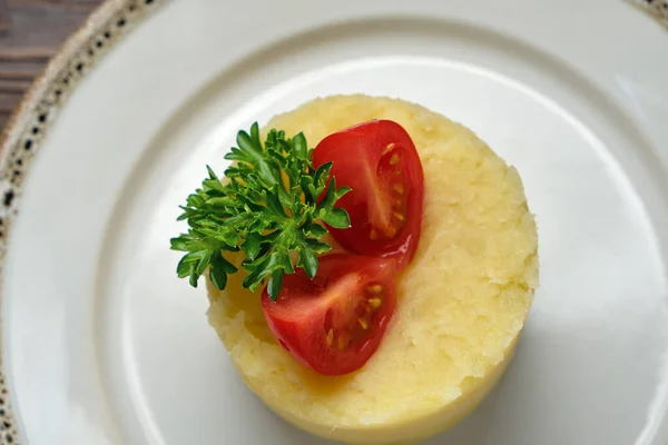 Puré de papas con tomates. menú de catering — Foto de Stock