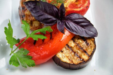 Izgara sebze. yemek menüsü