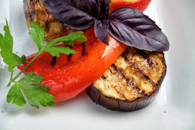 Izgara sebze. yemek menüsü