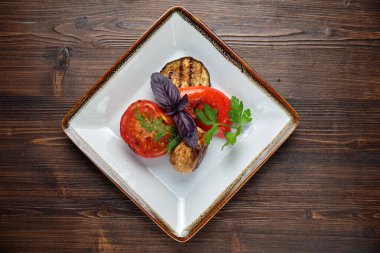 Izgara sebze. yemek menüsü