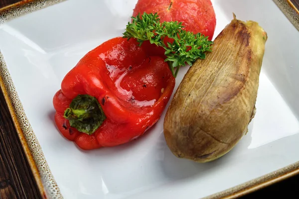 Verduras a la parrilla. menú de catering — Foto de Stock