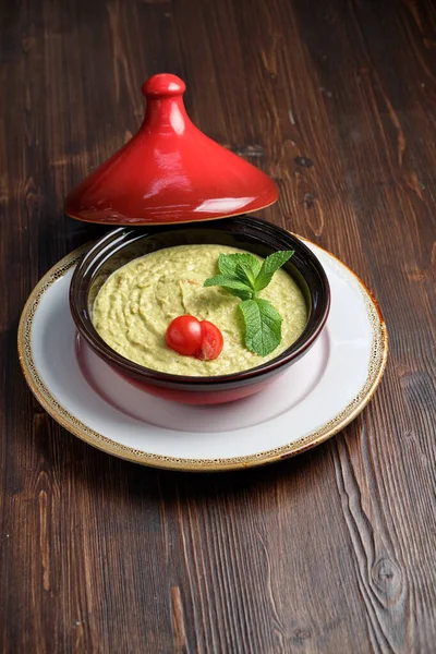 Broccoli puree soep. cateringmenu — Stockfoto