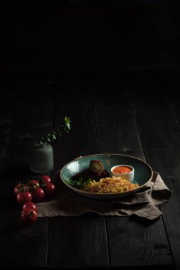 Patates pipetli köfte. yemek menüsü