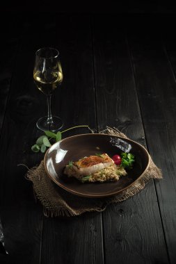 İnci arpalı biftek. yemek menüsü