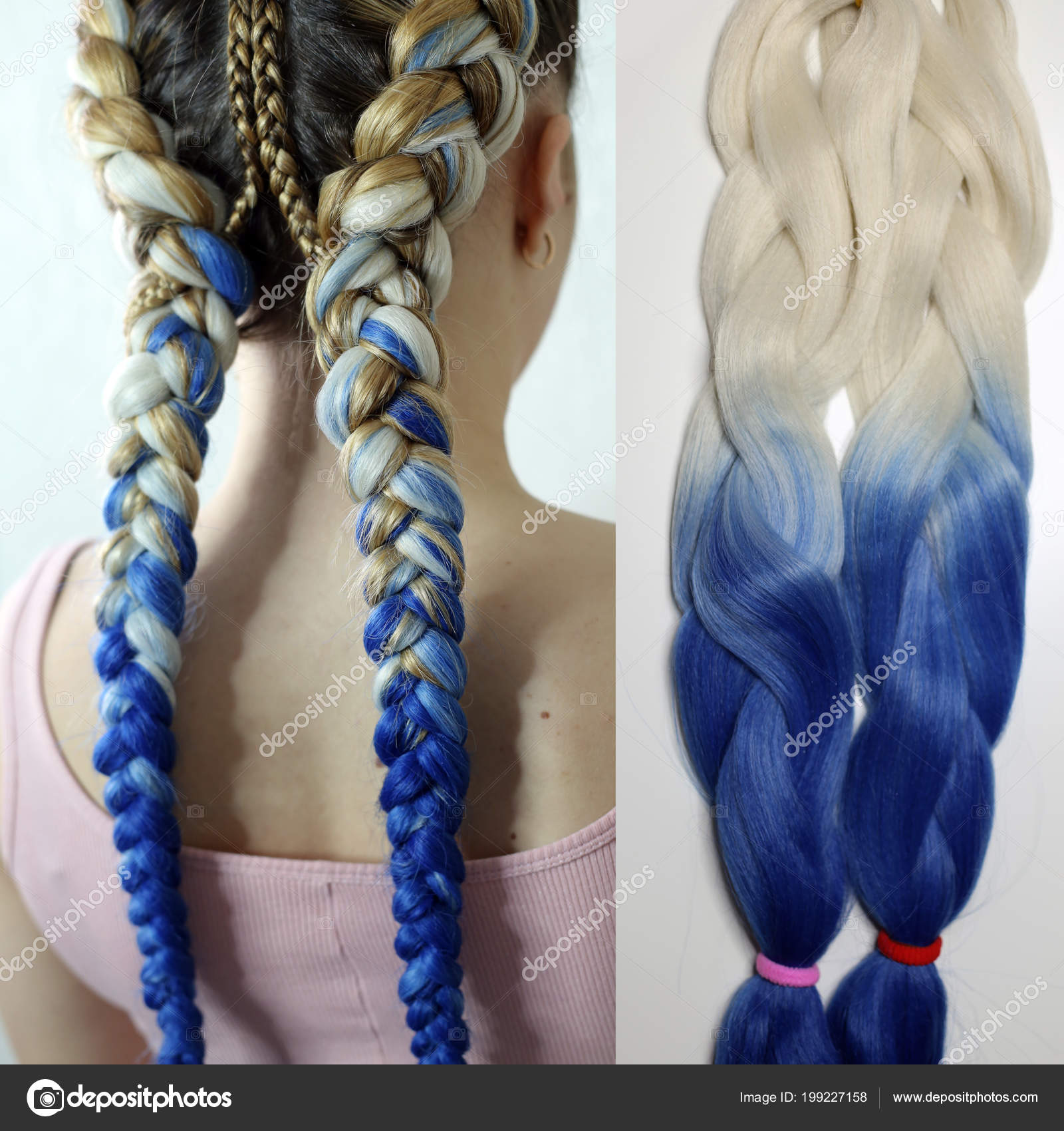 Colored Hair Artificial Material Braiding American African Braid