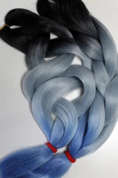 Kanekalon Волосы Искусственные Плетения Косичек Цветные Ленты — стоковое фото