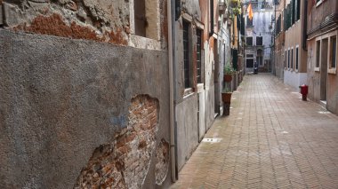 Venedik, sokakları, grunge, eski, yok