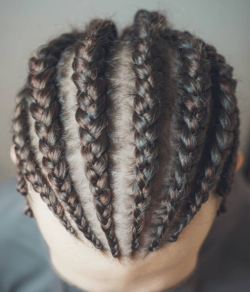 men cornrows braids for men, hair braided, close-up