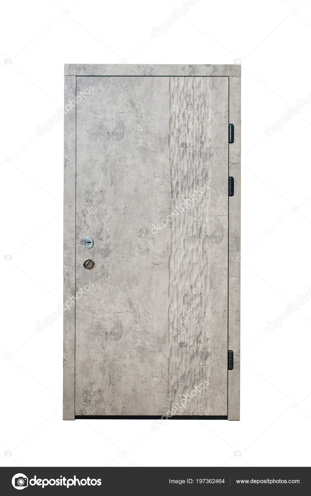 Closed Wooden Door Isolated White Background Image Closed