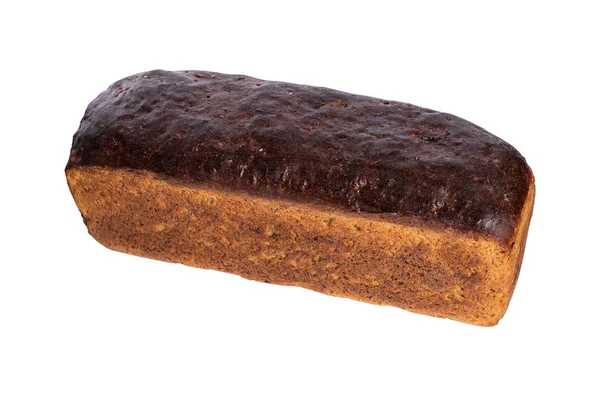 Beyaz arka planda taze çavdar ekmeği — Stok fotoğraf