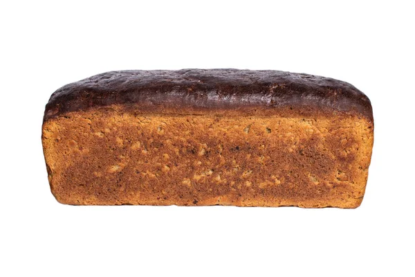 Pane fresco di segale su sfondo bianco — Foto Stock